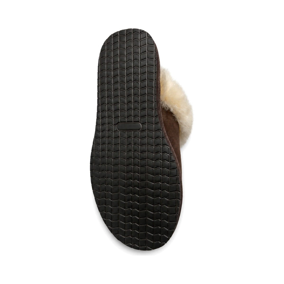 Lammfell Pantoffeln | Wildleder | Offene Ferse Schokolade / S= 36-37