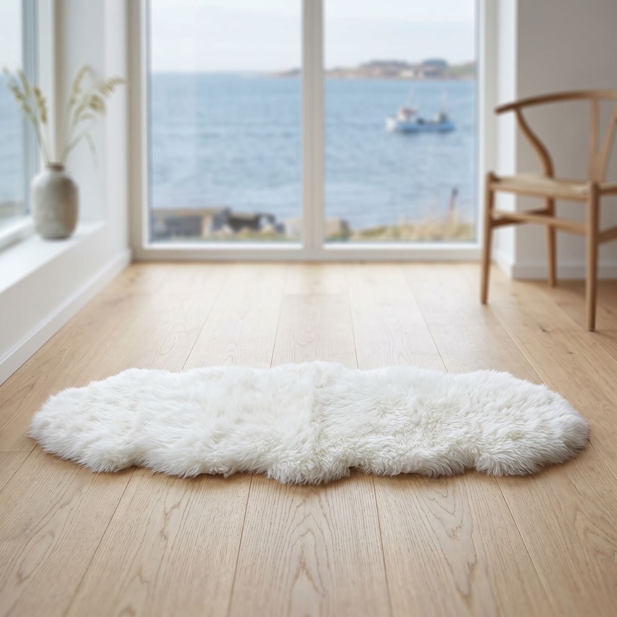 Merino Doppeltes Schaffell – Naturweiss
