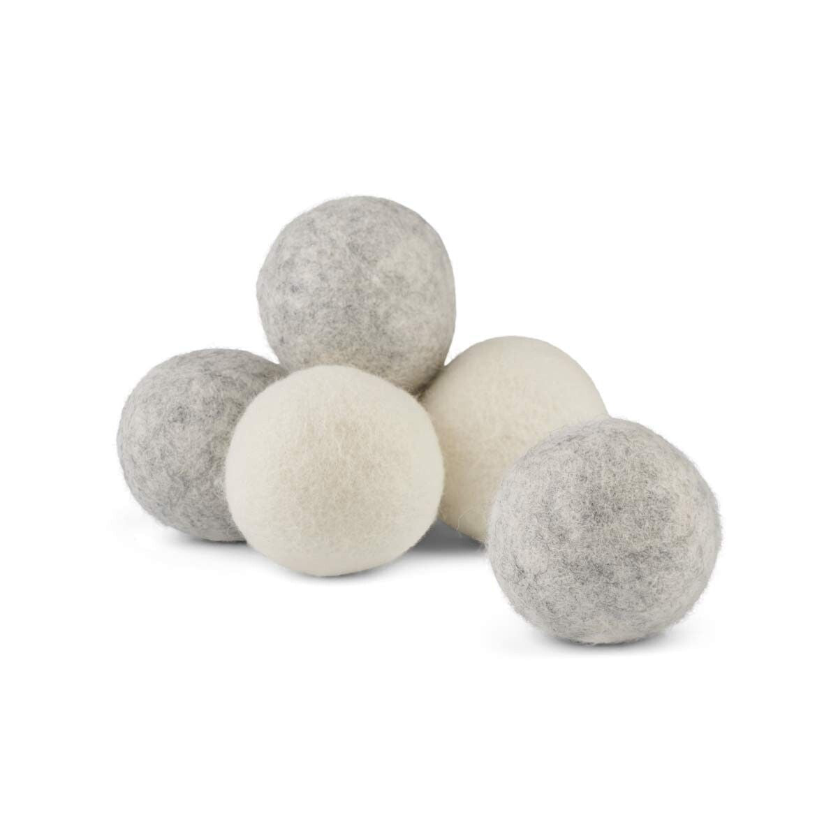 Sechs Wolltrocknerbällchen aus Lammwolle
