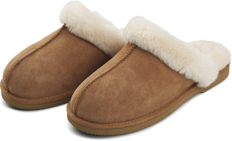 Lammfell Pantoffeln | Wildleder | Offene Ferse