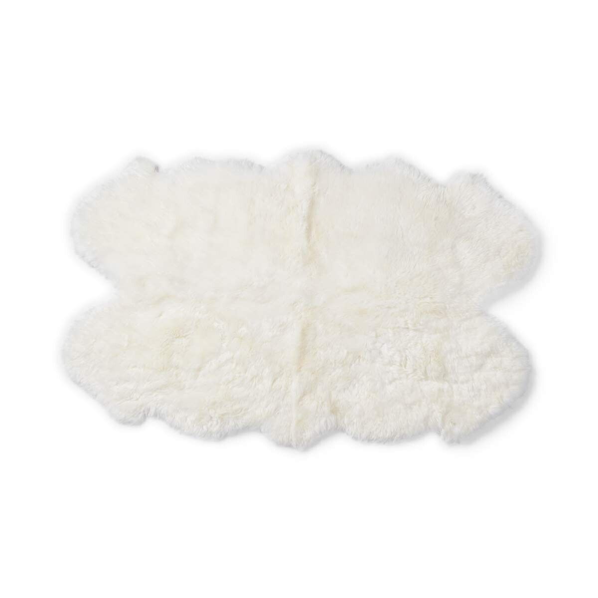 Merino Lammfellteppich – Weiss