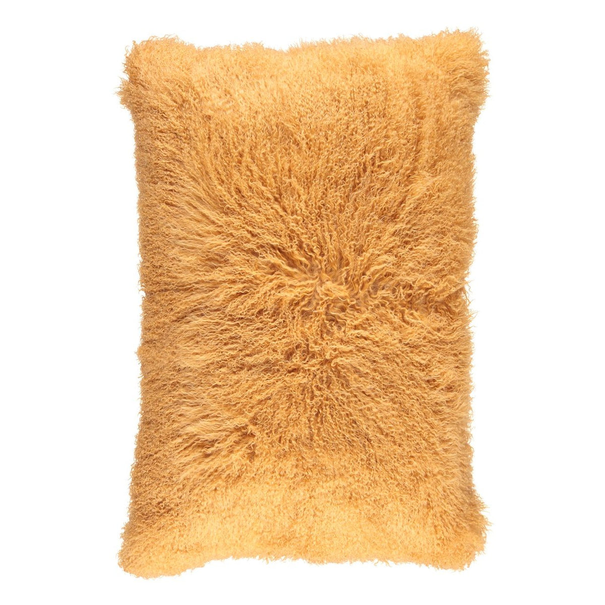 Lammfellkissen Premium – Goldgelb